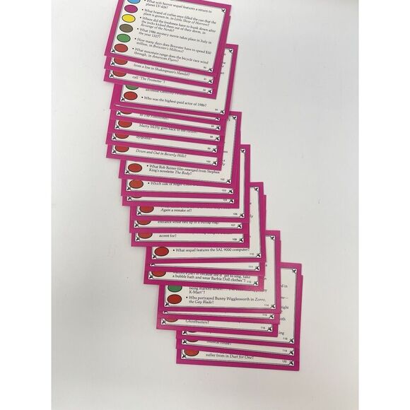 Vintage Trivial Pursuit Mini Pack Set Of 3 The Good Life Flicks Wild Card 1987 - Picture 11 of 11